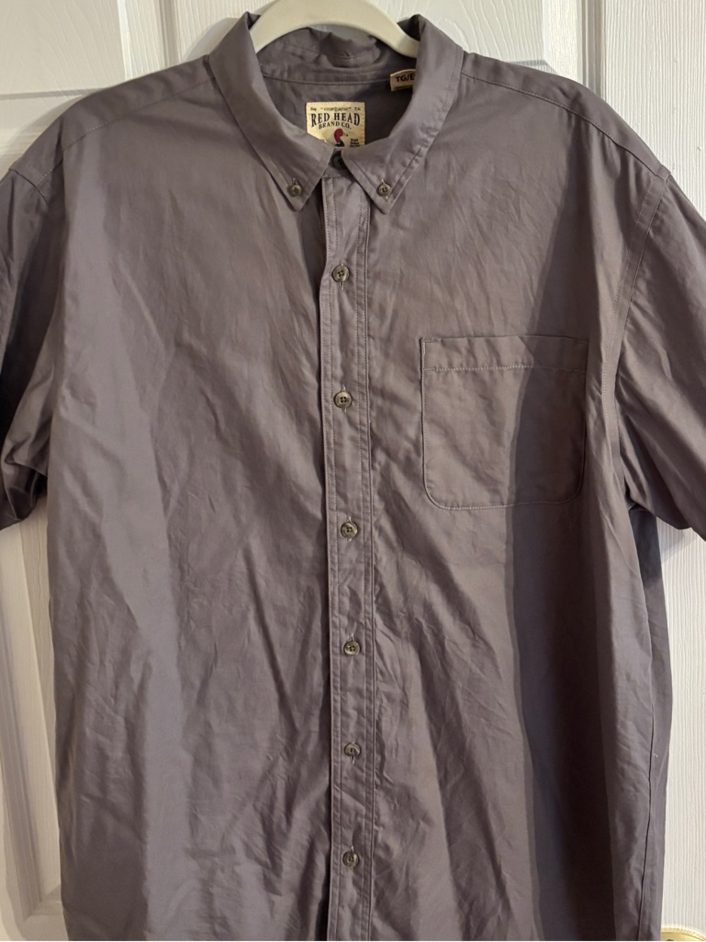 RedHead Men's Short-Sleeve Button-Down Shirt in Slate Gray XL